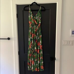 Floral Green Maxi Dress